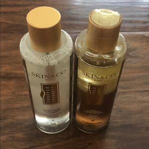 Face toner and cleansing oil by Skin & Co